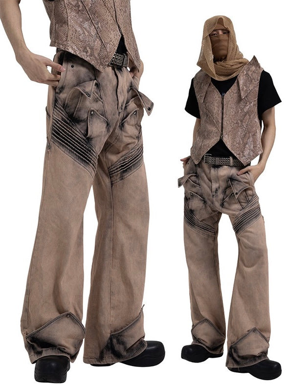 -DND4DES- Washed deconstructed pants