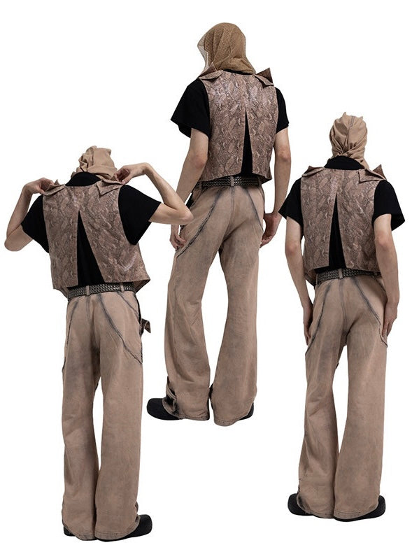 -DND4DES- Washed deconstructed pants