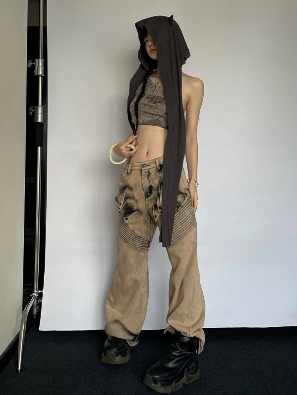 -DND4DES- Washed deconstructed pants