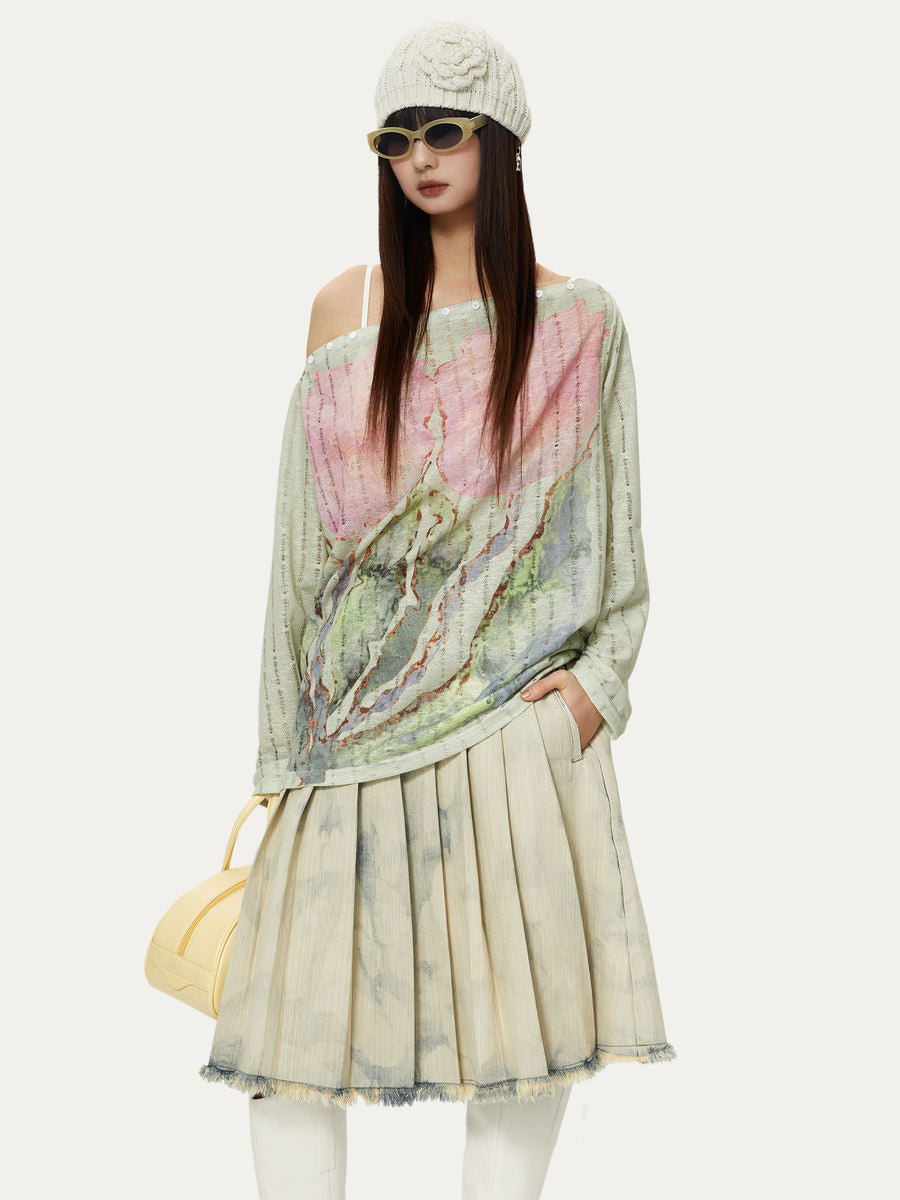 -YOSHUYUKI- Flower design top