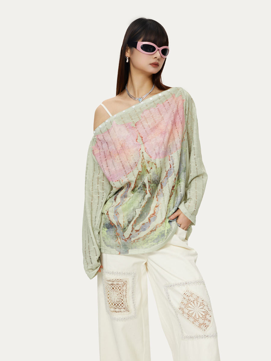 -YOSHUYUKI- Flower design top